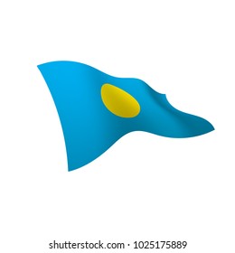 Palau flag, vector illustration on a white background