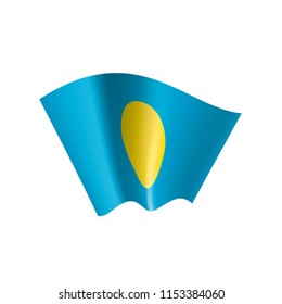 Palau flag, vector illustration on a white background