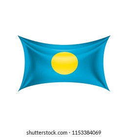 Palau flag, vector illustration on a white background