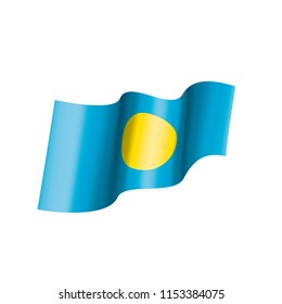 Palau flag, vector illustration on a white background
