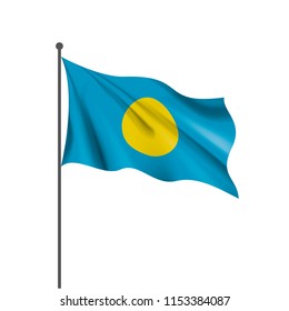Palau flag, vector illustration on a white background