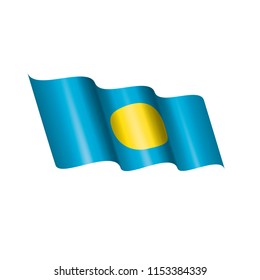 Palau flag, vector illustration on a white background