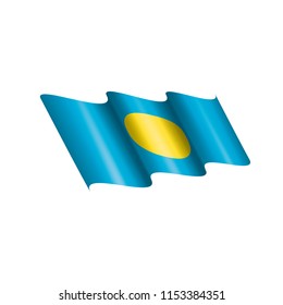 Palau flag, vector illustration on a white background