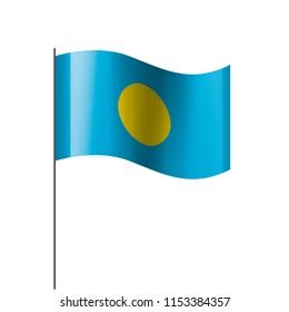 Palau flag, vector illustration on a white background