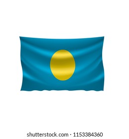 Palau flag, vector illustration on a white background