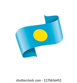 Palau flag, vector illustration on a white background