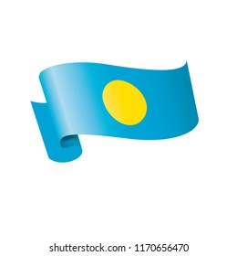 Palau flag, vector illustration on a white background