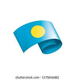 Palau flag, vector illustration on a white background