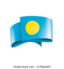 Palau flag, vector illustration on a white background
