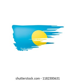 Palau flag, vector illustration on a white background.
