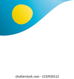 Palau flag, vector illustration on a white background
