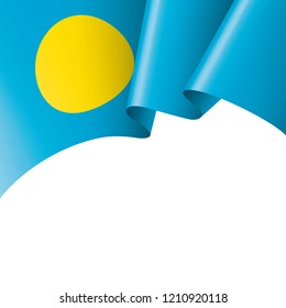 Palau flag, vector illustration on a white background