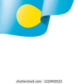 Palau flag, vector illustration on a white background