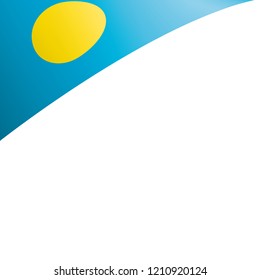 Palau flag, vector illustration on a white background