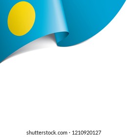 Palau flag, vector illustration on a white background