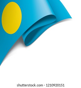 Palau flag, vector illustration on a white background
