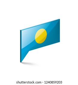 Palau flag, vector illustration on a white background