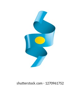 Palau flag, vector illustration on a white background