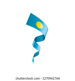 Palau flag, vector illustration on a white background