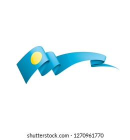 Palau flag, vector illustration on a white background