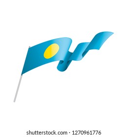 Palau flag, vector illustration on a white background