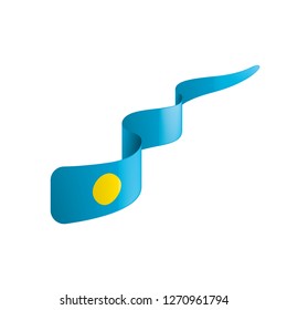 Palau flag, vector illustration on a white background