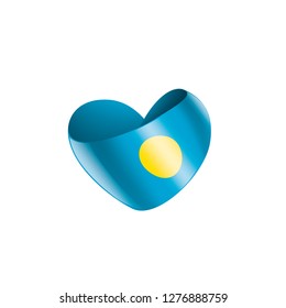 Palau flag, vector illustration on a white background