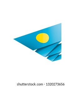Palau flag, vector illustration on a white background