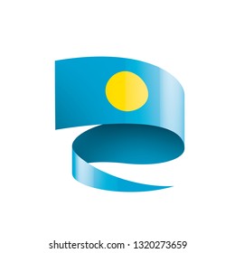 Palau flag, vector illustration on a white background