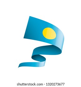 Palau flag, vector illustration on a white background