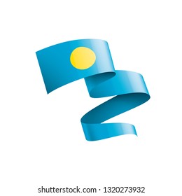 Palau flag, vector illustration on a white background