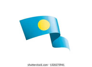 Palau flag, vector illustration on a white background