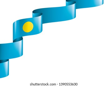 Palau flag, vector illustration on a white background