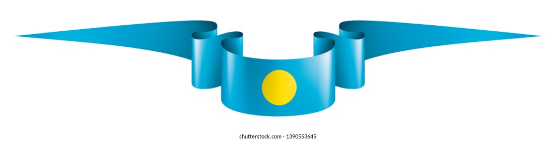 Palau flag, vector illustration on a white background