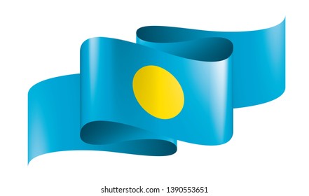 Palau flag, vector illustration on a white background