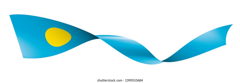 Palau flag, vector illustration on a white background