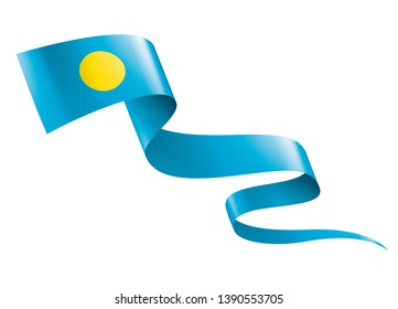 Palau flag, vector illustration on a white background