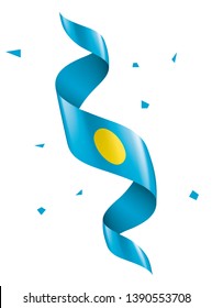 Palau flag, vector illustration on a white background