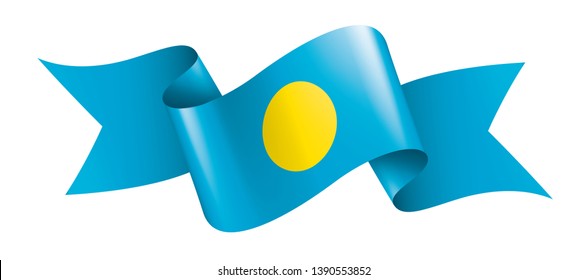 Palau flag, vector illustration on a white background