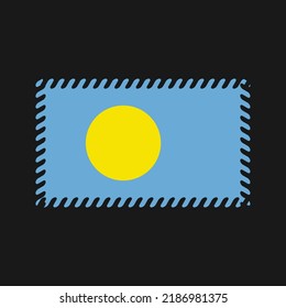 Palau Flag Vector. National Flag