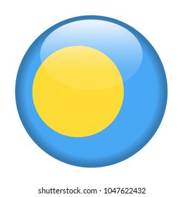 Palau Flag Vector Round Icon - Illustration