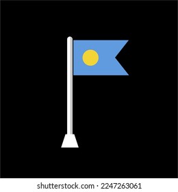 palau flag vector. suitable for use as book covers or stickers.