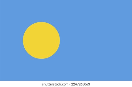 palau flag vector. suitable for use as book covers or stickers.