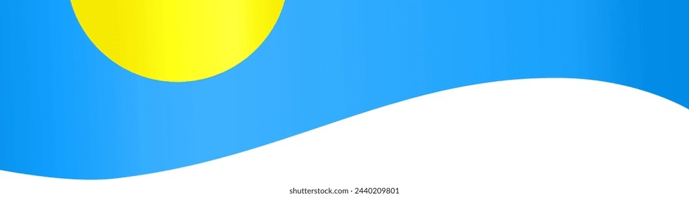 Palau flag wave isolated on png or transparent background vector illustration.