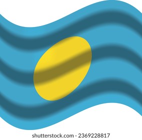 palau flag with wind icon