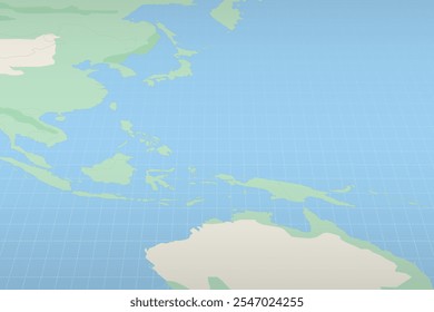 Palau se destaca en un mapa detallado, la ubicación geográfica de Palau. Mapa de Vector.