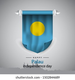 Palau independence day vector template. design for banner, greeting cards or print.