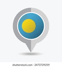 Palau Location Pin Icon Vektorillustration