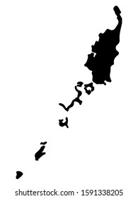 Palau Map Black Silhouette Vector illustration Eps 10