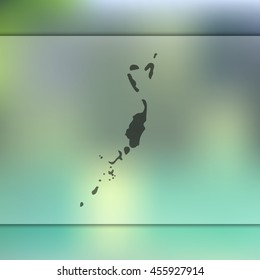 Palau map. Blurred background with silhouette of Palau map. Vector silhouette of Palau map